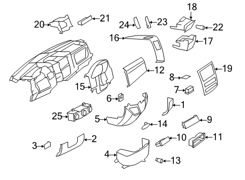 2007 Dodge Sprinter 3500 A/C & Heater Control Units Diagram