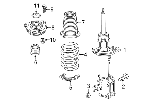 2019 Jeep Compass Struts & Components - Front Diagram