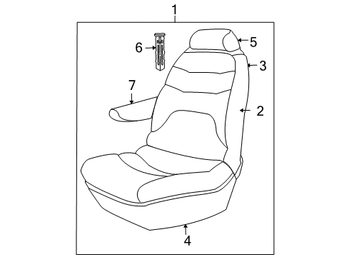 2006 Dodge Grand Caravan Front Seat Components Diagram