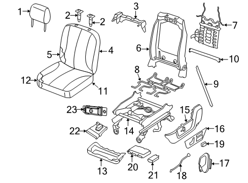 2024 Ram 1500 Classic Front Seat Components Diagram