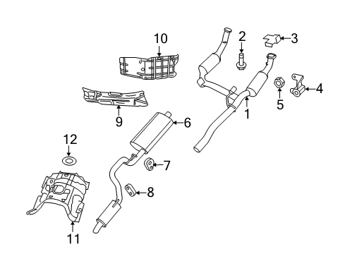 2009 Jeep Liberty Exhaust Components Diagram