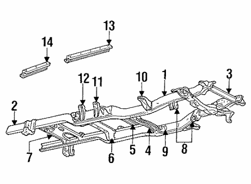 1994 Dodge Ram 2500 Frame & Components Diagram