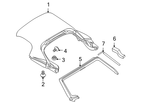 2008 Dodge Viper Roof & Components Diagram