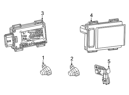 2025 Jeep Wagoneer Electrical Components - Front Bumper Diagram