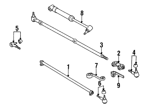 1989 Jeep Wrangler Steering Column & Wheel, Steering Gear & Linkage Diagram 7 - Thumbnail