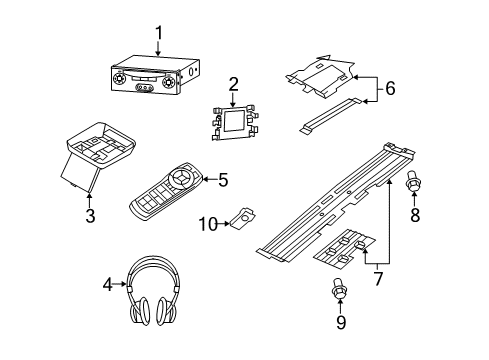 2009 Jeep Commander Entertainment System Components Diagram