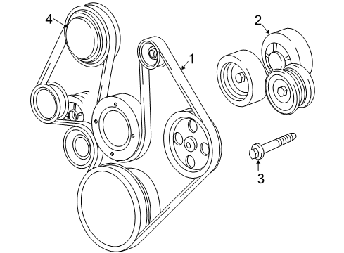 2011 Ram Dakota Belts & Pulleys Diagram