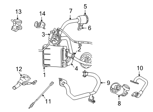 2003 Chrysler Sebring Emission Components Diagram