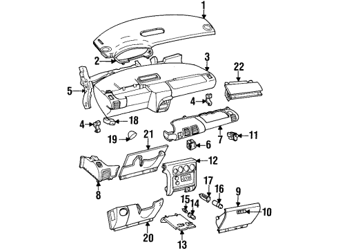 1997 Dodge Neon Instrument Panel Diagram