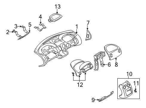 2001 Chrysler Sebring Instrument Panel Diagram