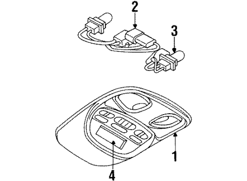 1999 Chrysler LHS Overhead Console Diagram