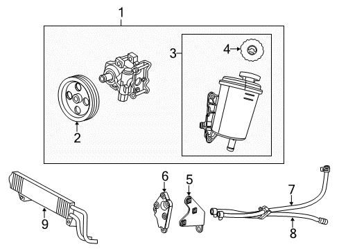 2010 Dodge Ram 2500 P/S Pump & Hoses, Steering Gear & Linkage Diagram 7 - Thumbnail