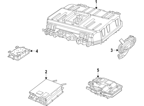 2021 Chrysler Pacifica Battery, Cooling System, Hybrid Components Diagram