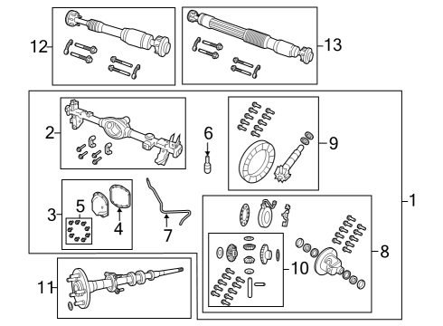 2025 Jeep Wrangler Axle Housing - Rear Diagram