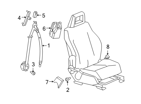 2009 Dodge Caliber Seat Belt Diagram