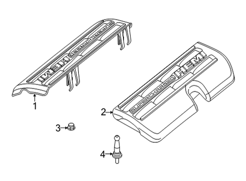 2023 Dodge Durango Engine Appearance Cover Diagram