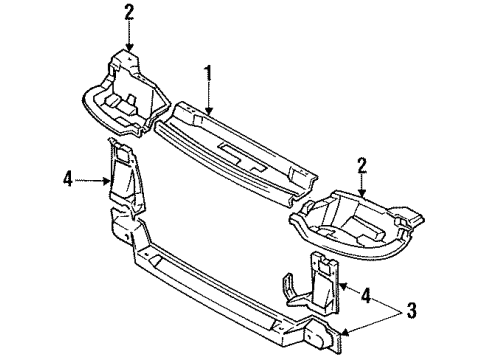 1992 Dodge Stealth Radiator Support Diagram