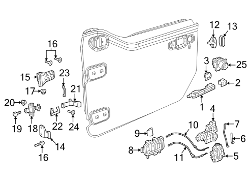 2022 Jeep Gladiator Front Door Diagram
