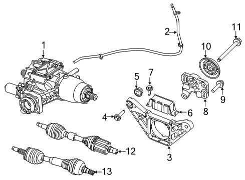 2015 Jeep Cherokee Axle & Differential - Rear Diagram