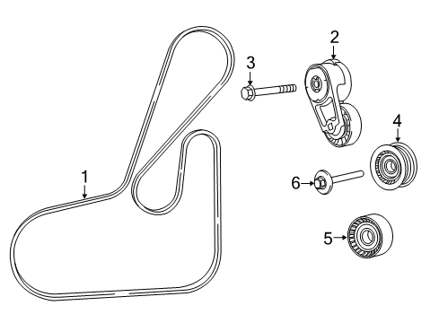 2015 Chrysler 200 Belts & Pulleys Diagram