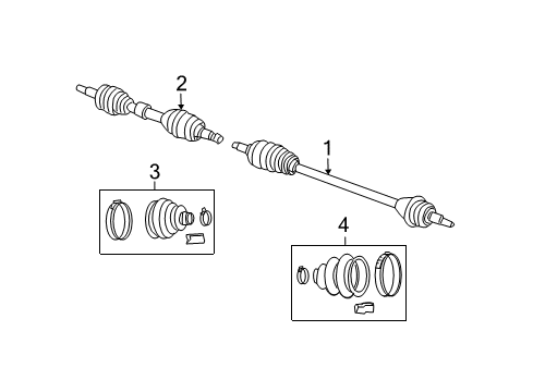 2005 Chrysler Pacifica Drive Axles - Front Diagram