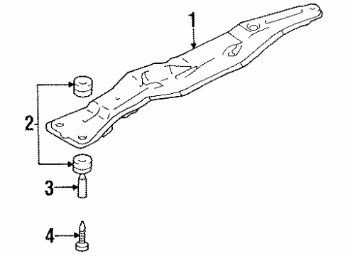 2000 Chrysler Sebring Engine & Trans Mounting Diagram