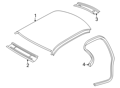2002 Chrysler Concorde Roof & Components Diagram