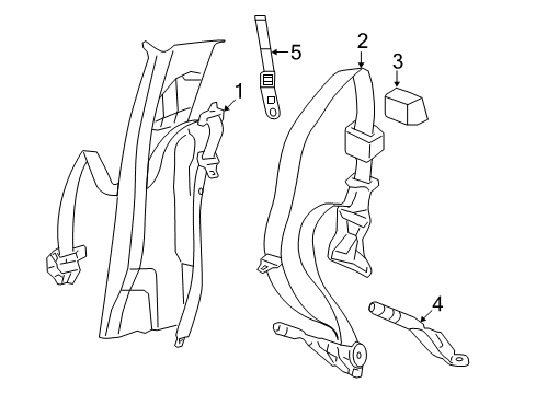 2024 Ram 1500 Classic Rear Seat Belts Diagram
