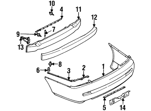 1997 Chrysler Sebring Rear Bumper Diagram