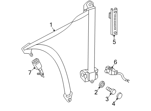 2004 Dodge Sprinter 3500 Seat Belt Diagram