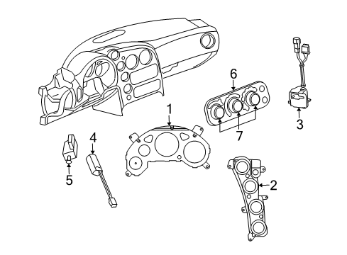2006 Dodge Viper A/C & Heater Control Units Diagram
