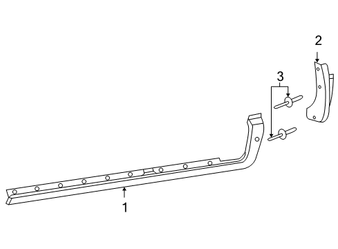 2011 Ram Dakota Exterior Trim - Cab Diagram