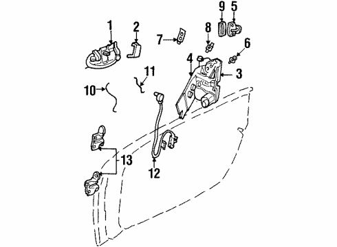 2002 Chrysler Prowler Lock & Hardware Diagram