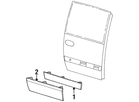 1996 Chrysler Town & Country Exterior Trim - Side Loading Door Diagram