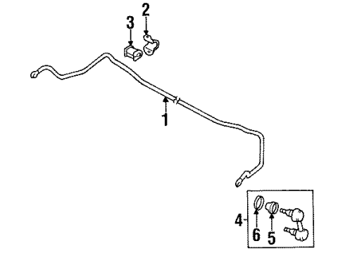 2000 Chrysler Sebring Stabilizer Bar & Components - Rear Diagram