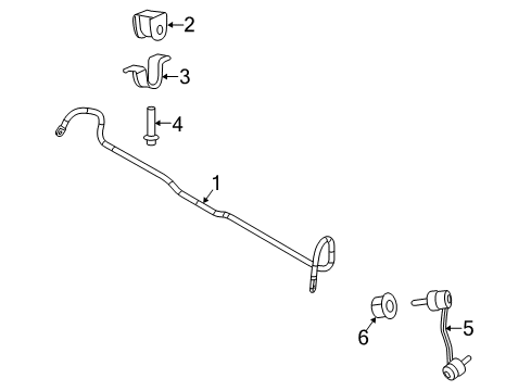 2007 Dodge Sprinter 3500 Stabilizer Bar & Components - Front Diagram
