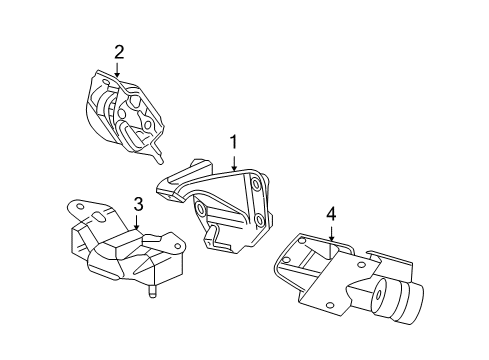 2008 Dodge Ram 2500 Engine & Trans Mounting Diagram 3 - Thumbnail