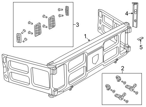 2019 Ram 1500 Exterior Trim - Pick Up Box Diagram 1 - Thumbnail
