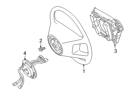 2008 Chrysler Crossfire Steering Column, Steering Wheel & Trim Diagram 4 - Thumbnail