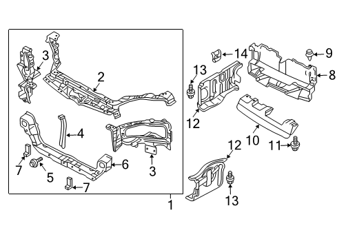 2005 Dodge Stratus Radiator Support Diagram