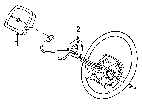 1993 Chrysler New Yorker Air Bag Components Diagram