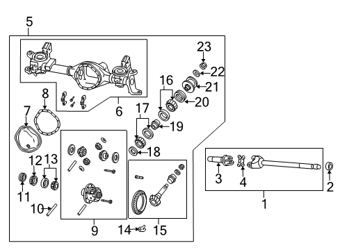 2010 Dodge Ram 2500 Front Axle & Carrier Diagram