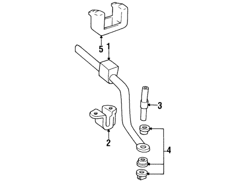 1999 Chrysler Sebring Rear Suspension, Control Arm  Diagram 1 - Thumbnail