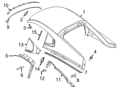 2016 Dodge Viper Roof & Components Diagram