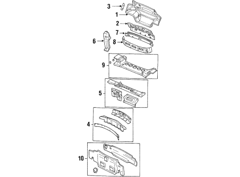 1997 Chrysler Sebring Rear Body Diagram