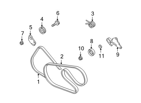 2002 Chrysler Concorde Belts & Pulleys, Maintenance Diagram 1 - Thumbnail