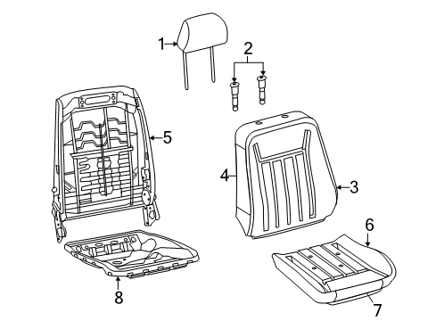 2017 Chrysler 300 Front Seat Components Diagram