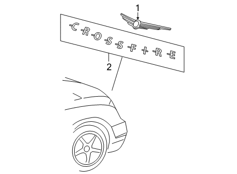 2005 Chrysler Crossfire Exterior Trim - Trunk Lid Diagram