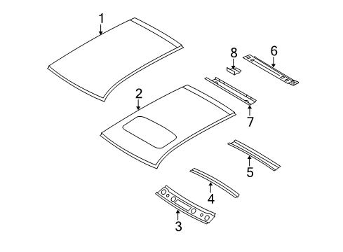 2017 Jeep Patriot Roof & Components Diagram