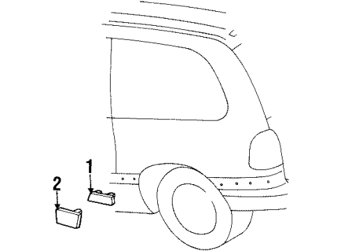1998 Dodge Caravan Exterior Trim - Side Panel Diagram 1 - Thumbnail